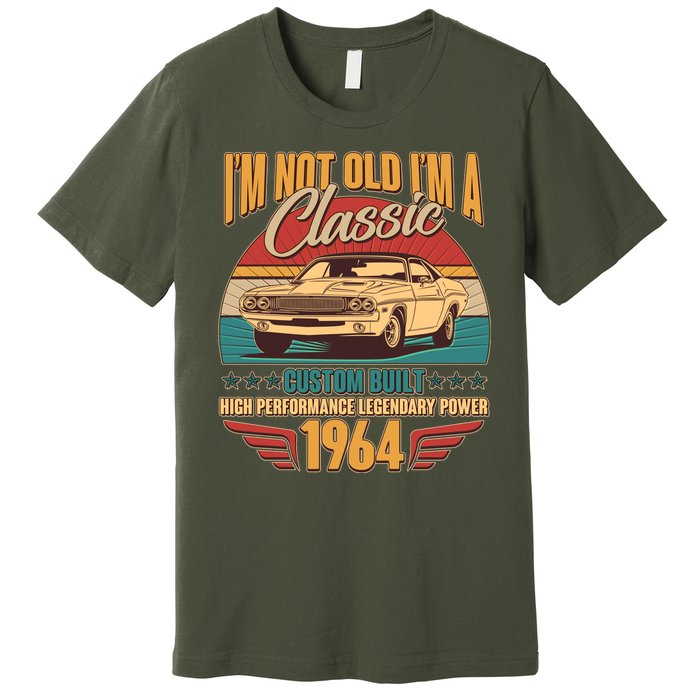 Vintage Retro Im Not Old Im A Classic 1964 60th Birthday Classic Car Lover Premium T-Shirt