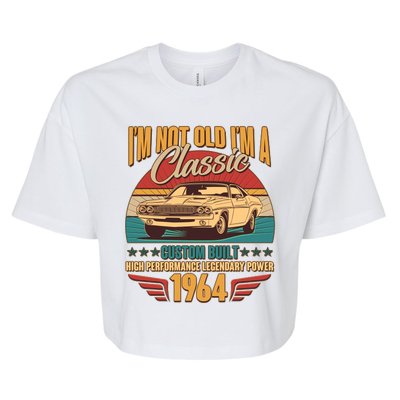 Vintage Retro Im Not Old Im A Classic 1964 60th Birthday Classic Car Lover Bella+Canvas Jersey Crop Tee