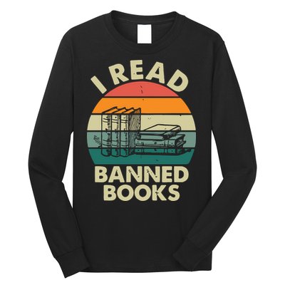 VINTAGE RETRO I READ BANNED BOOKS Long Sleeve Shirt