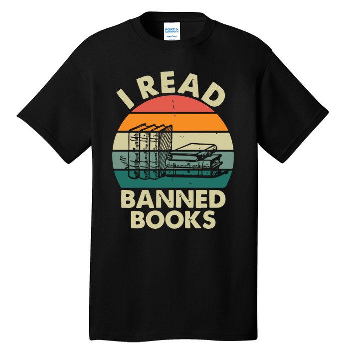 VINTAGE RETRO I READ BANNED BOOKS Tall T-Shirt