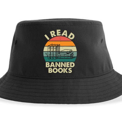 VINTAGE RETRO I READ BANNED BOOKS Sustainable Bucket Hat