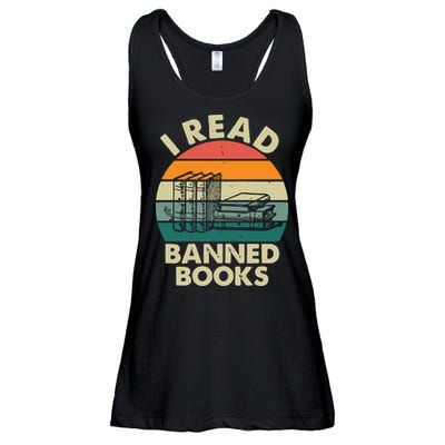 VINTAGE RETRO I READ BANNED BOOKS Ladies Essential Flowy Tank