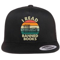 VINTAGE RETRO I READ BANNED BOOKS Flat Bill Trucker Hat