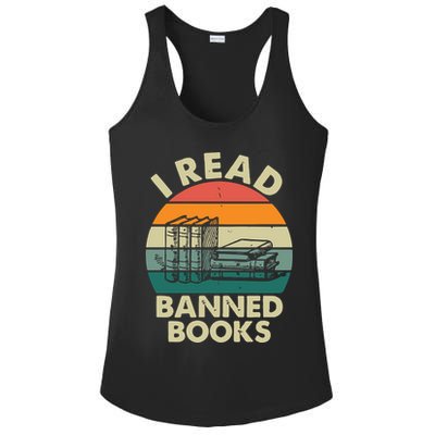 VINTAGE RETRO I READ BANNED BOOKS Ladies PosiCharge Competitor Racerback Tank