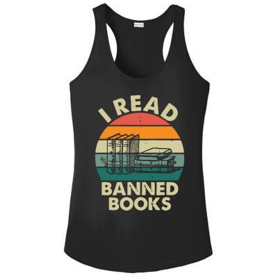 VINTAGE RETRO I READ BANNED BOOKS Ladies PosiCharge Competitor Racerback Tank