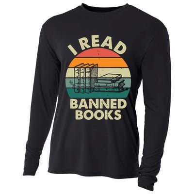 VINTAGE RETRO I READ BANNED BOOKS Cooling Performance Long Sleeve Crew