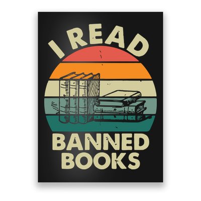 VINTAGE RETRO I READ BANNED BOOKS Poster