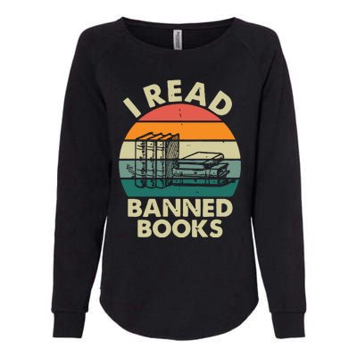 VINTAGE RETRO I READ BANNED BOOKS Womens California Wash Sweatshirt