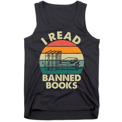 VINTAGE RETRO I READ BANNED BOOKS Tank Top