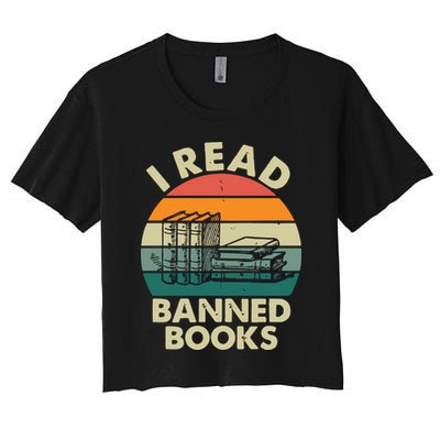 VINTAGE RETRO I READ BANNED BOOKS Crop Top