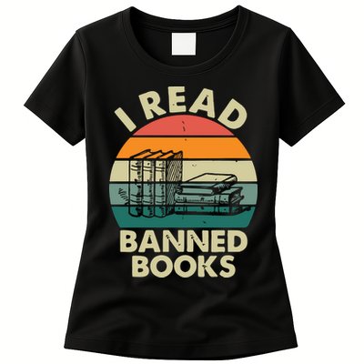 VINTAGE RETRO I READ BANNED BOOKS Womens T-Shirt