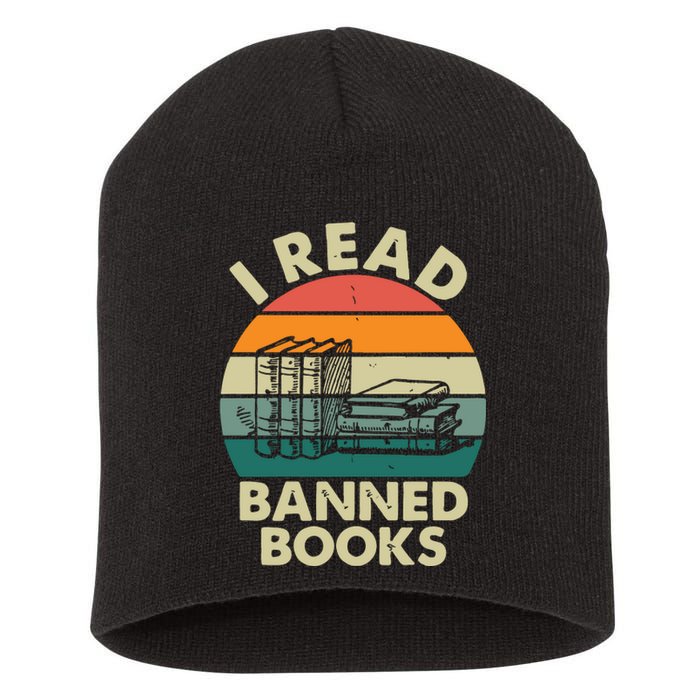 VINTAGE RETRO I READ BANNED BOOKS Short Acrylic Beanie