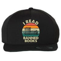 VINTAGE RETRO I READ BANNED BOOKS Wool Snapback Cap