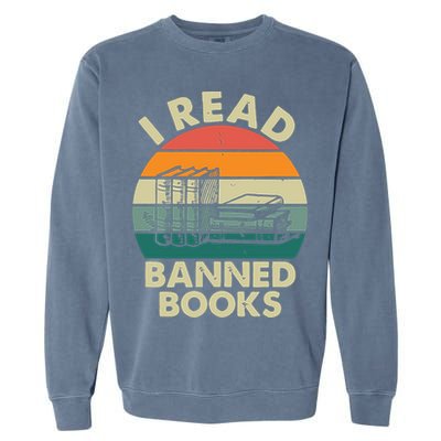VINTAGE RETRO I READ BANNED BOOKS Garment-Dyed Sweatshirt