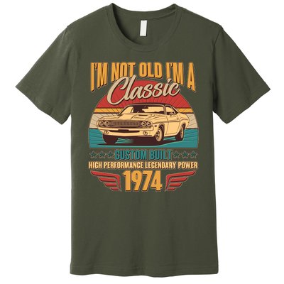 Vintage Retro Im Not Old Im A Classic 1974 50th Birthday Classic Car Lover Premium T-Shirt