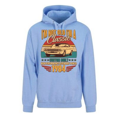 Vintage Retro Im Not Old Im A Classic 1984 40th Birthday Classic Car Lover Unisex Surf Hoodie