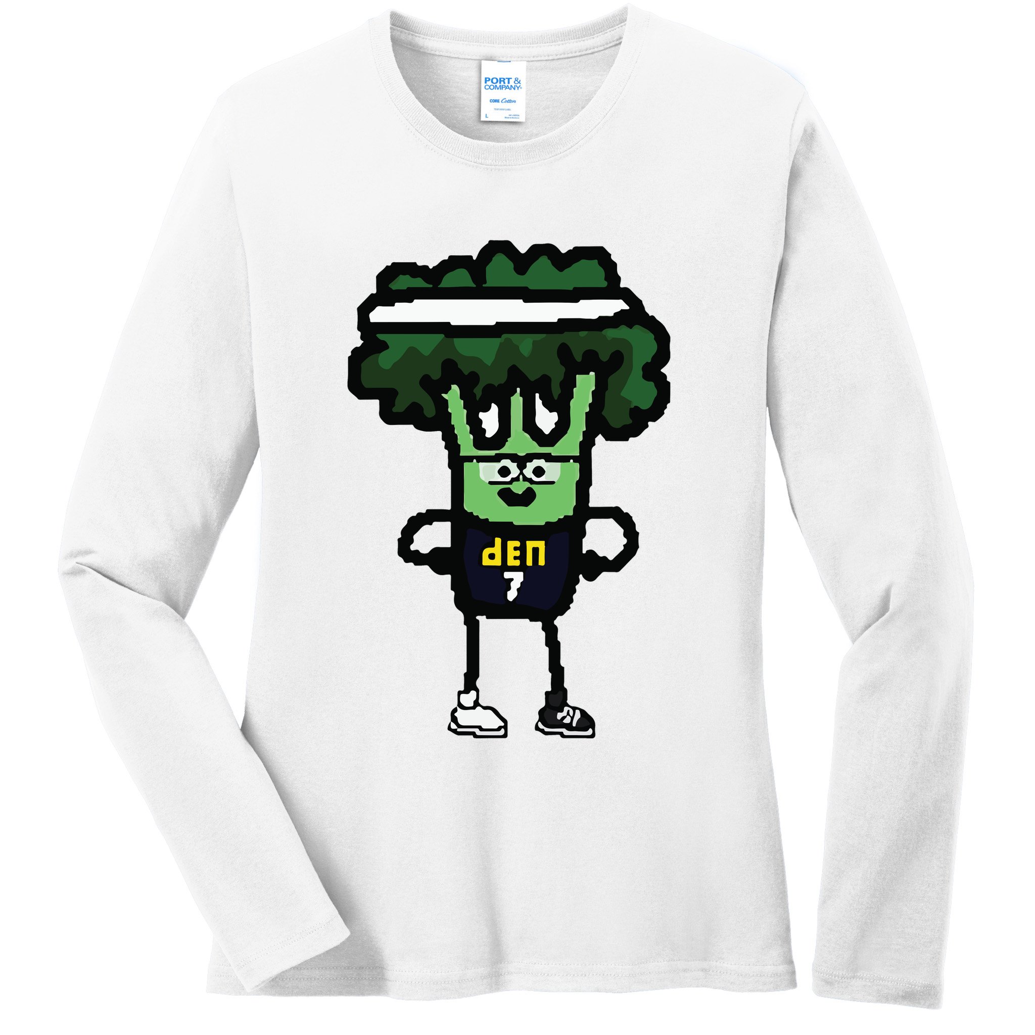 Veggie Reggie Jackson Denver Ladies Long Sleeve Shirt