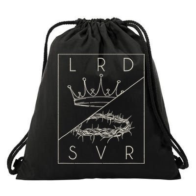 Vintage Retro Jesus Christian Lord & Savior Drawstring Bag