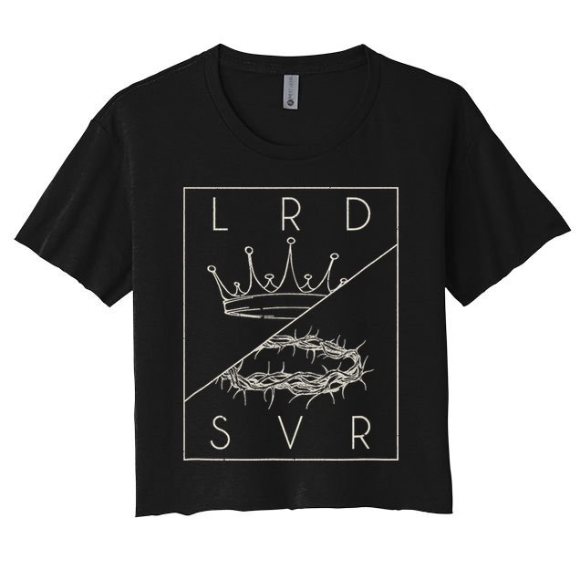 Vintage Retro Jesus Christian Lord & Savior Women's Crop Top Tee