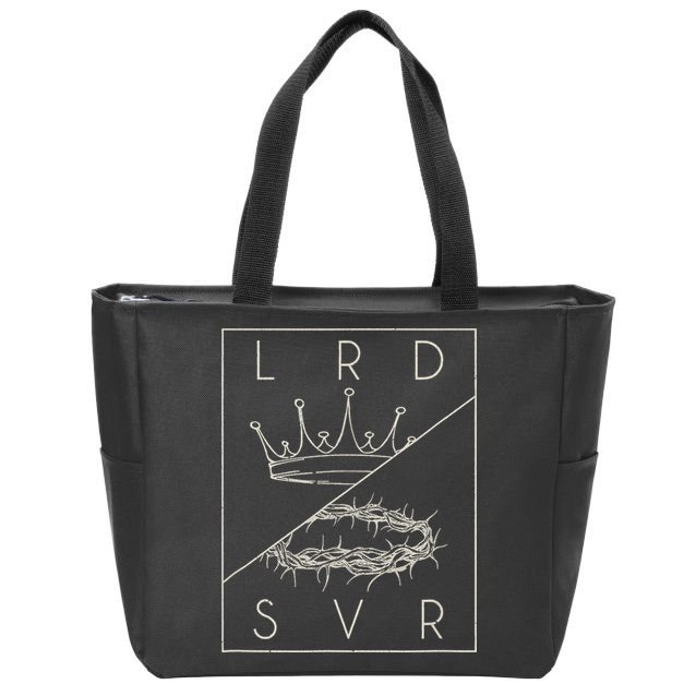 Vintage Retro Jesus Christian Lord & Savior Zip Tote Bag