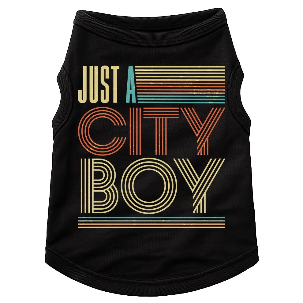 Vintage Retro Just A CityBoy Doggie Tank