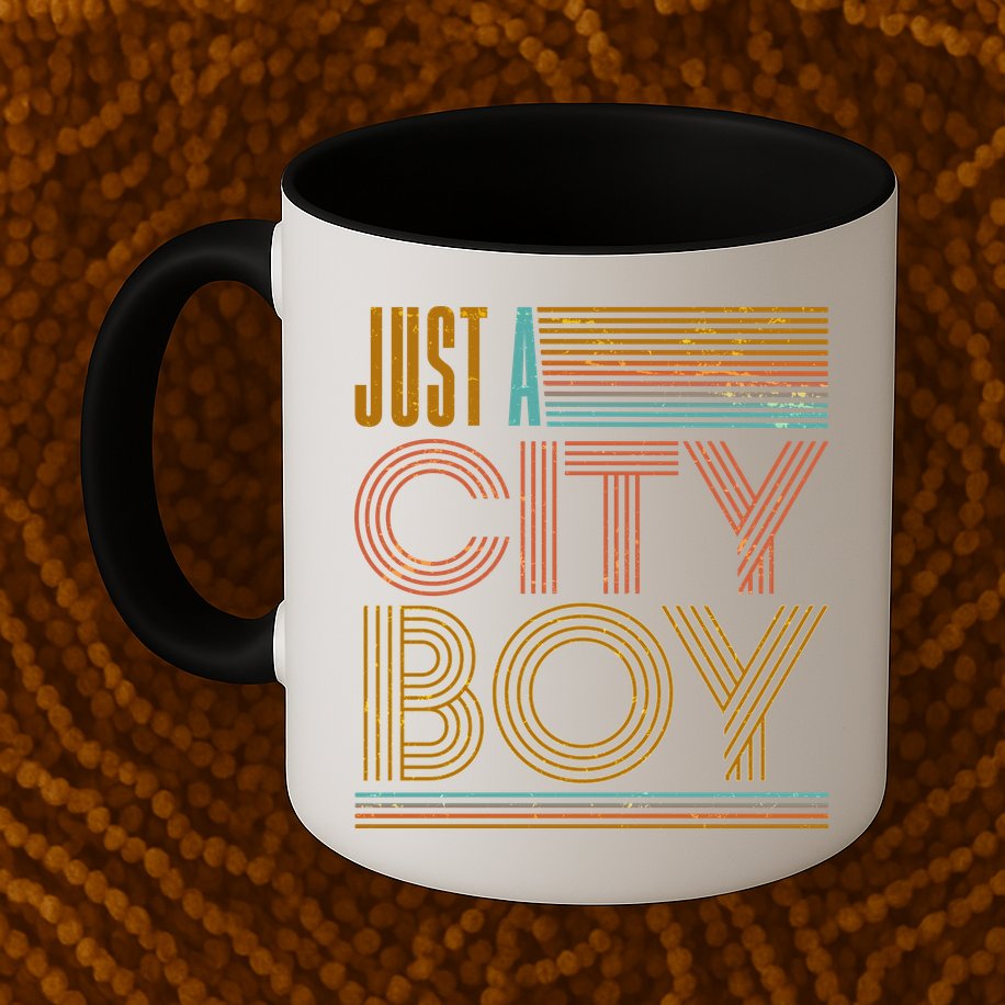 Vintage Retro Just A CityBoy Mug