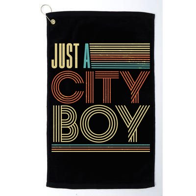 Vintage Retro Just A CityBoy Golf Towel