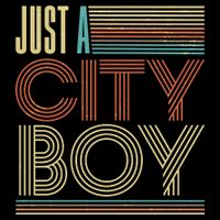 Vintage Retro Just A CityBoy Full Zip Hoodie