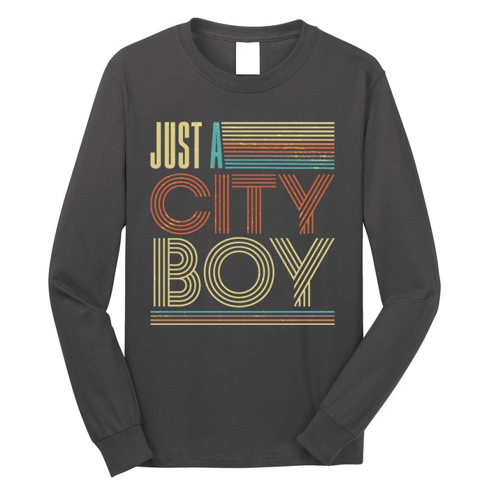 Vintage Retro Just A CityBoy Long Sleeve Shirt