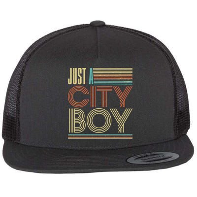 Vintage Retro Just A CityBoy Flatbill Hat