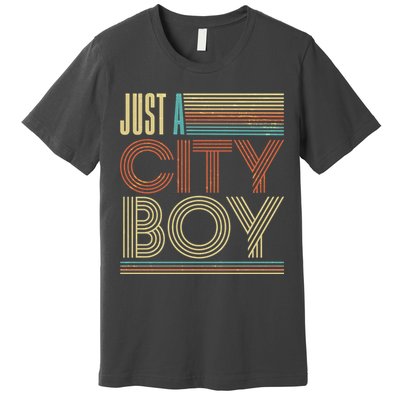 Vintage Retro Just A CityBoy Premium T-Shirt