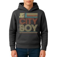 Vintage Retro Just A CityBoy Kids Hoodie