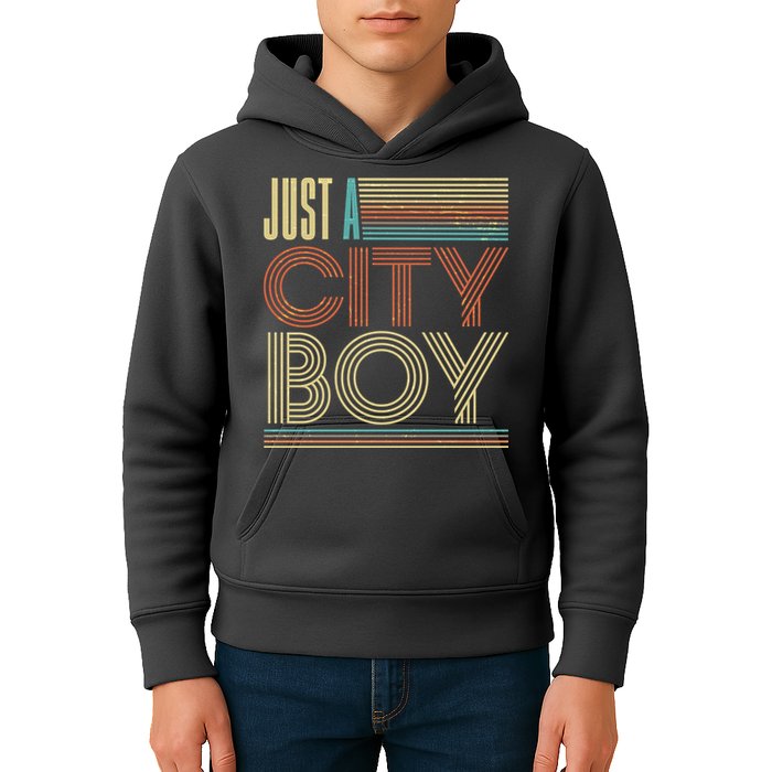 Vintage Retro Just A CityBoy Kids Hoodie