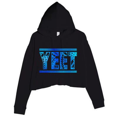 Vintage Retro Jey Yeet Ww Quotes Design Apparel Crop Fleece Hoodie