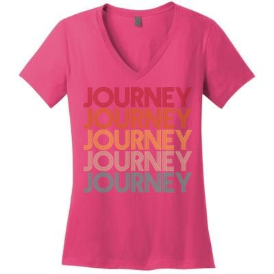 Vintage Retro Journey Women's V-Neck T-Shirt