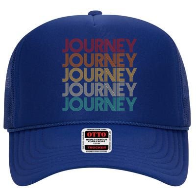 Vintage Retro Journey High Crown Mesh Back Trucker Hat