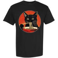 Vintage Retro Japanese Ramen Cat Neko Garment-Dyed Heavyweight T-Shirt