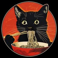 Vintage Retro Japanese Ramen Cat Neko Womens Tank Top