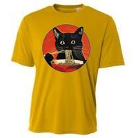 Vintage Retro Japanese Ramen Cat Neko Cooling Performance Crew T-Shirt