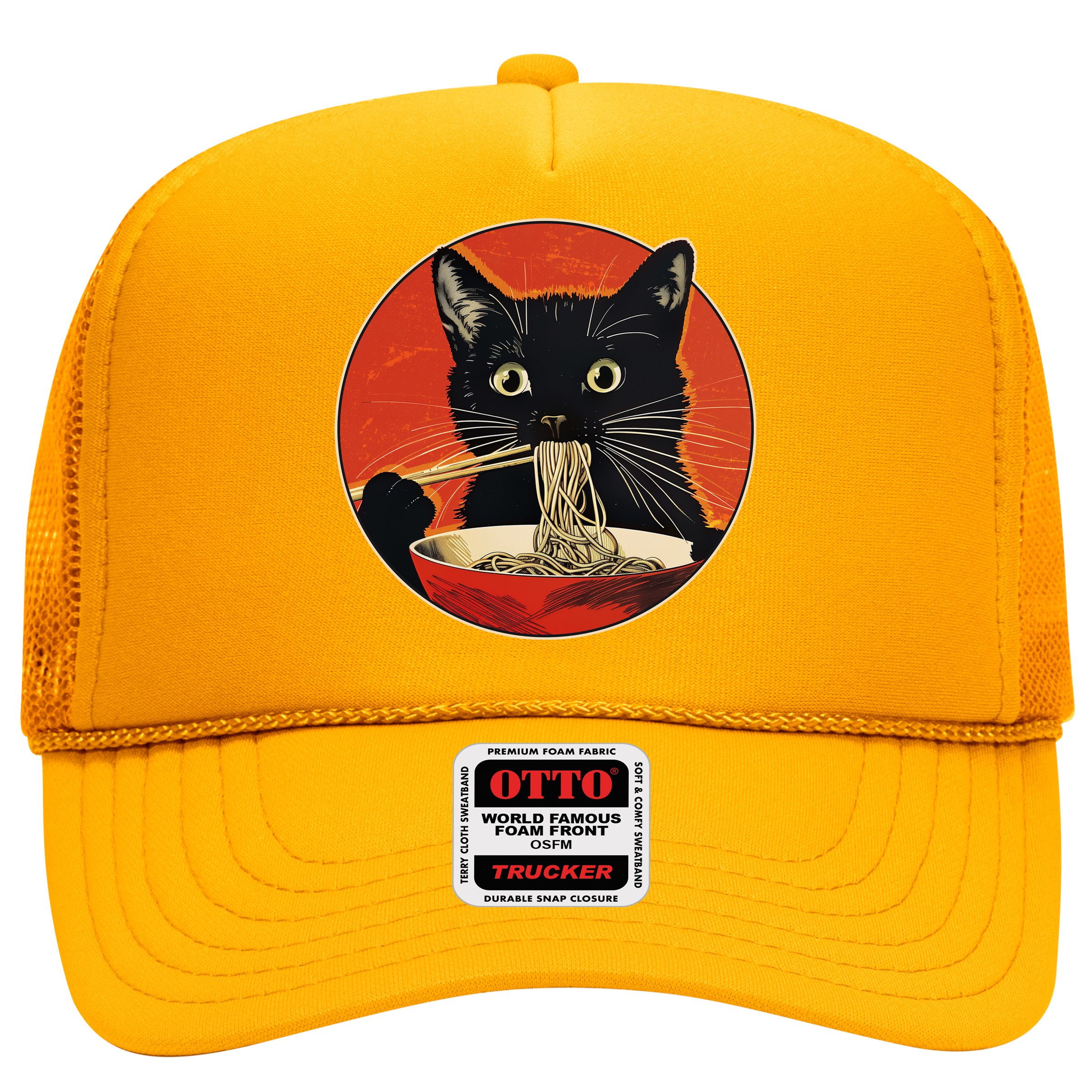 Vintage Retro Japanese Ramen Cat Neko Hat