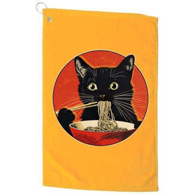 Vintage Retro Japanese Ramen Cat Neko Platinum Collection Golf Towel