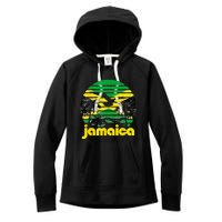 Vintage Retro Jamaica Flag Jamaican 70's 80's Women's Fleece Hoodie