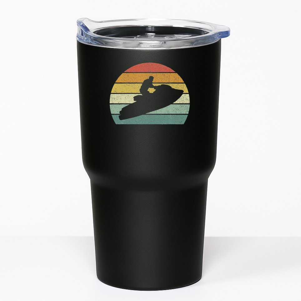 Vintage Retro Jet Ski Athletic Beach Summer Sports Jet Ski Tumbler
