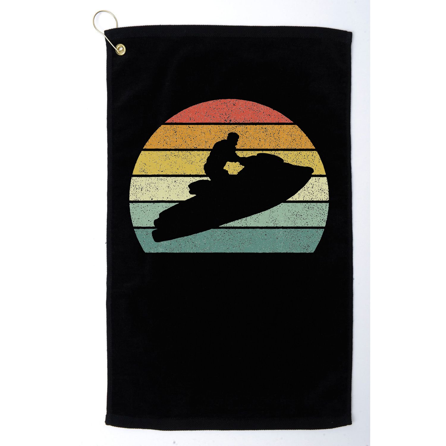 Vintage Retro Jet Ski Athletic Beach Summer Sports Jet Ski Golf Towel