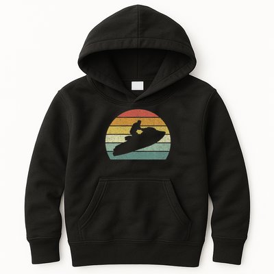 Vintage Retro Jet Ski Athletic Beach Summer Sports Jet Ski Kids Hoodie