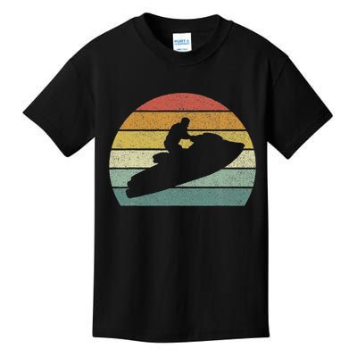 Vintage Retro Jet Ski Athletic Beach Summer Sports Jet Ski Kids T-Shirt