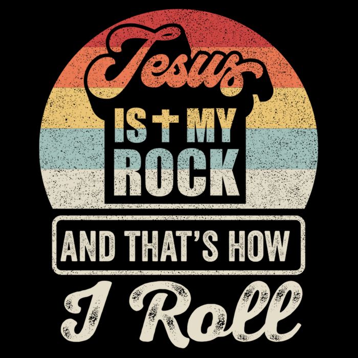 Vintage Retro Jesus Is My Rock And This Is How I Roll Gift Backpack