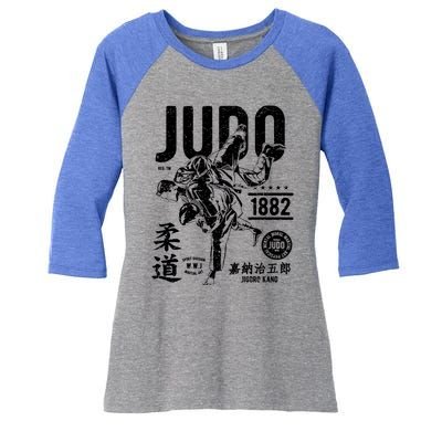 Vintage Retro Judo Gift Women's Tri-Blend 3/4-Sleeve Raglan Shirt