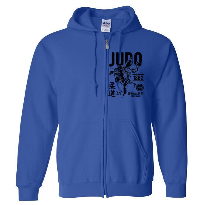 Vintage Retro Judo Gift Full Zip Hoodie