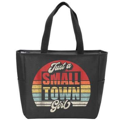 Vintage Retro Just A Small Town Girl Zip Tote Bag